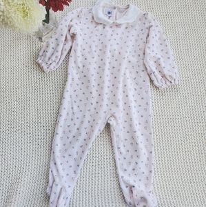 Petit Bateau Velour Footie 18 months